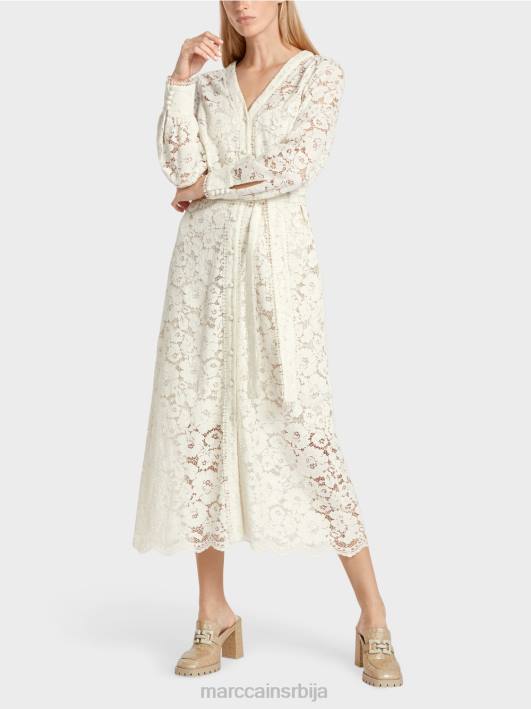 дуга хаљина од чипке Marc Cain D68878 прљаво бело одећу