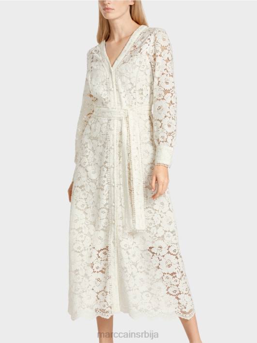 дуга хаљина од чипке Marc Cain D68878 прљаво бело одећу