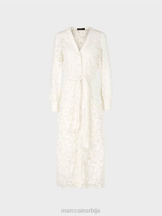 дуга хаљина од чипке Marc Cain D68878 прљаво бело одећу