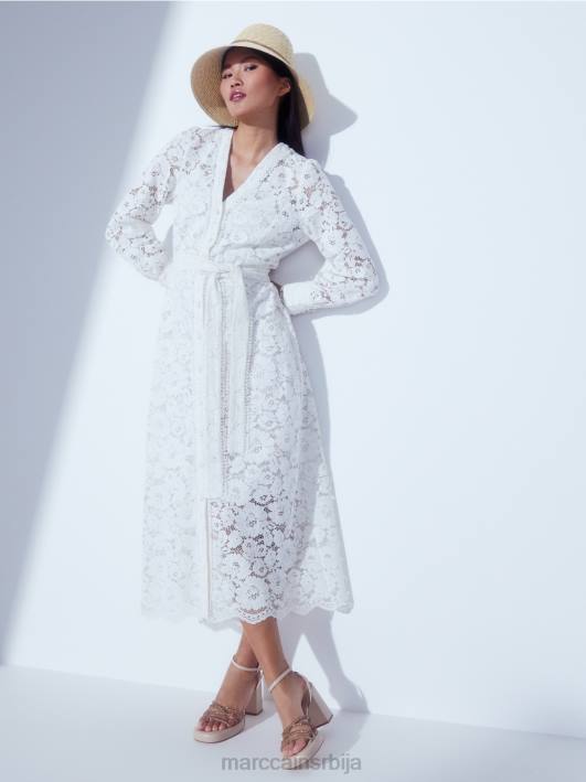 дуга хаљина од чипке Marc Cain D68878 прљаво бело одећу