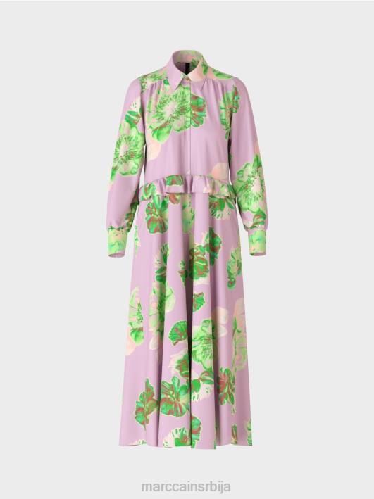 женствена хаљина са крагном Marc Cain D6887 светла лаванда одећу