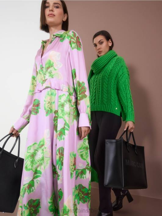 женствена хаљина са крагном Marc Cain D6887 светла лаванда одећу