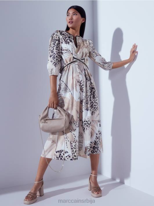 хаљина са царским струком Marc Cain D68886 дубок песак одећу
