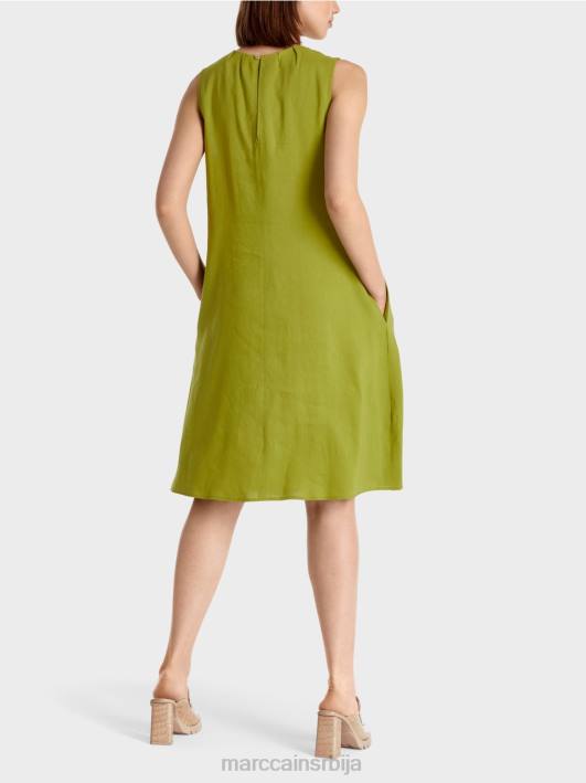 хаљина од мешавине платна Marc Cain D68893 дубоко маслинасто зелено одећу