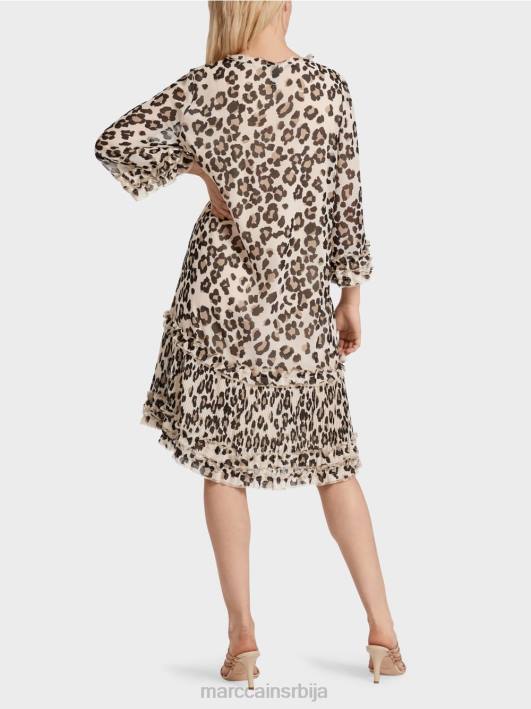 кратка хаљина са наборима Marc Cain D68894 црн одећу