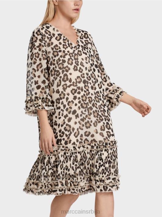 кратка хаљина са наборима Marc Cain D68894 црн одећу