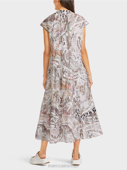 хаљина са асиметричним слојевима Marc Cain D68898 прљаво бело одећу