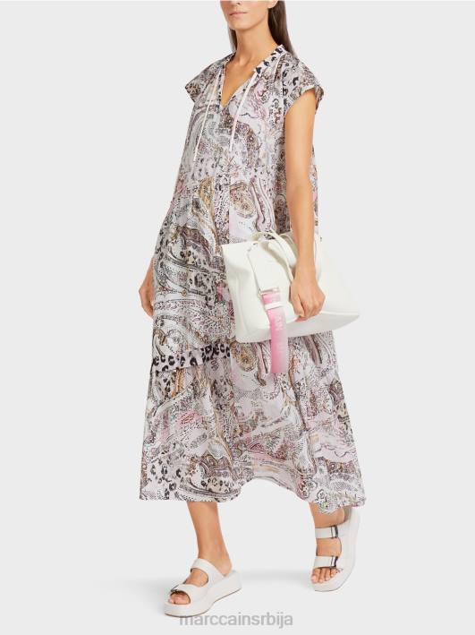 хаљина са асиметричним слојевима Marc Cain D68898 прљаво бело одећу