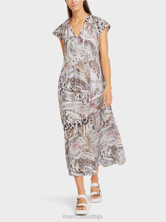 хаљина са асиметричним слојевима Marc Cain D68898 прљаво бело одећу