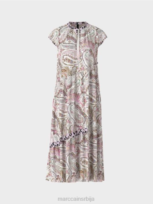 хаљина са асиметричним слојевима Marc Cain D68898 прљаво бело одећу