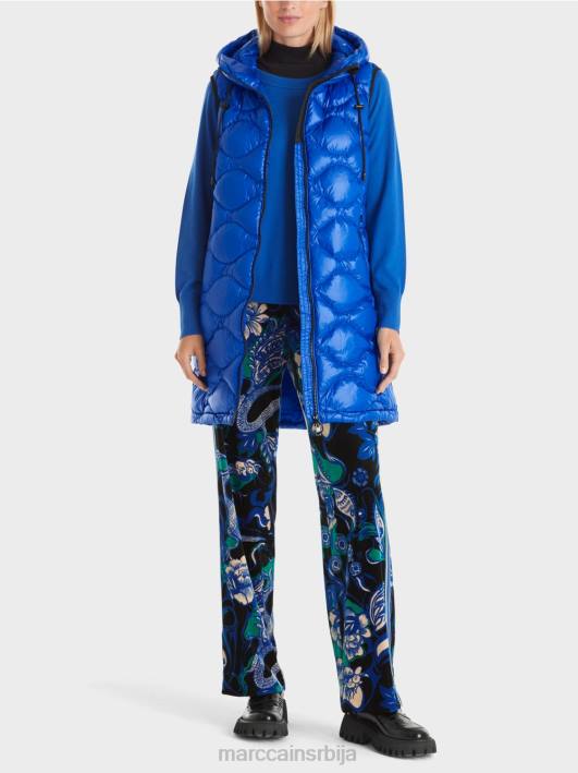 дуго "преиспитамо заједно" прошивени прслук Marc Cain D688219 светло краљевско плаво одећу