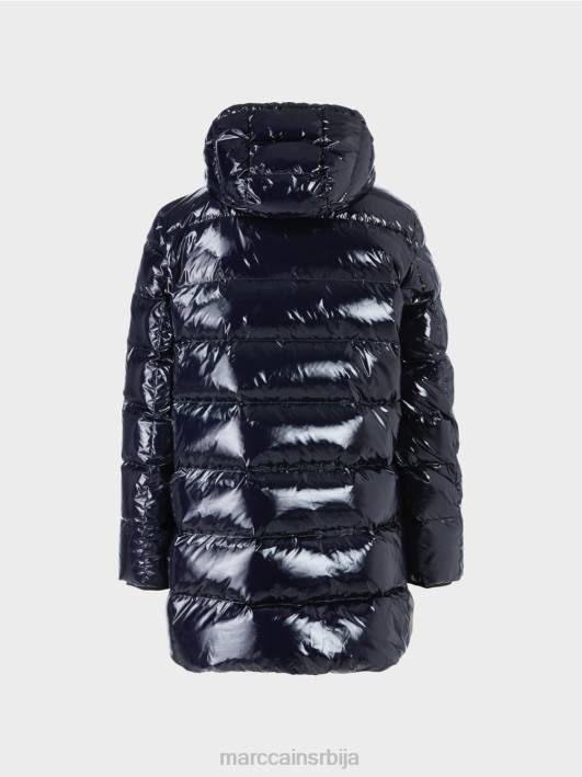 прошивена јакна на отвореном са капуљачом Marc Cain D688223 поноћно плава одећу