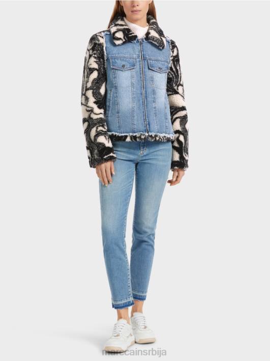 штампана плишана јакна на отвореном Marc Cain D688224 цвет бадема одећу