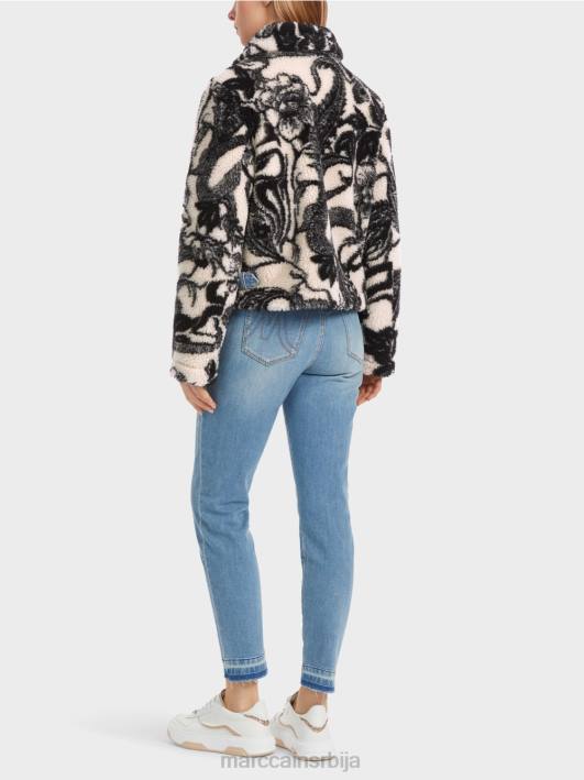 штампана плишана јакна на отвореном Marc Cain D688224 цвет бадема одећу