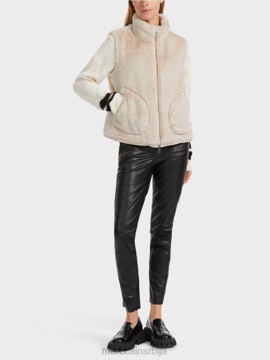 пухасто забаван крзнени прслук Marc Cain D688236 бадемово млеко одећу