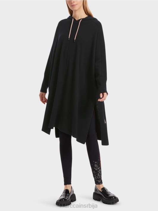 дуксерица са капуљачом "преиспитајмо заједно". Marc Cain D688241 црн одећу