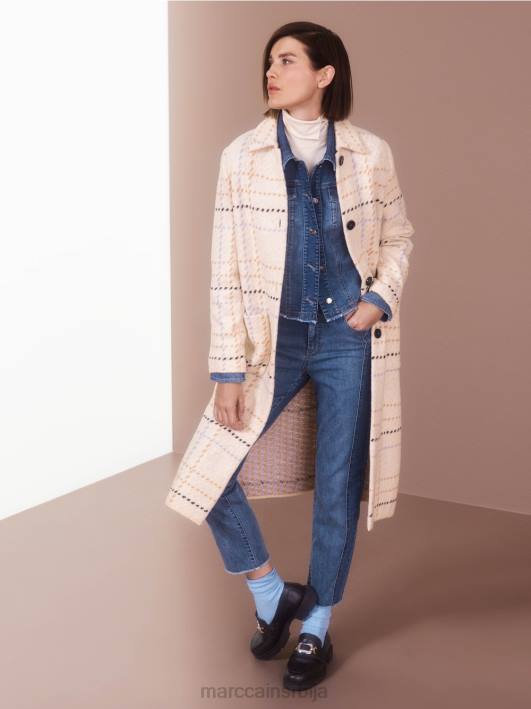 карат капут плетен у Немачкој Marc Cain D688249 тамна крема одећу