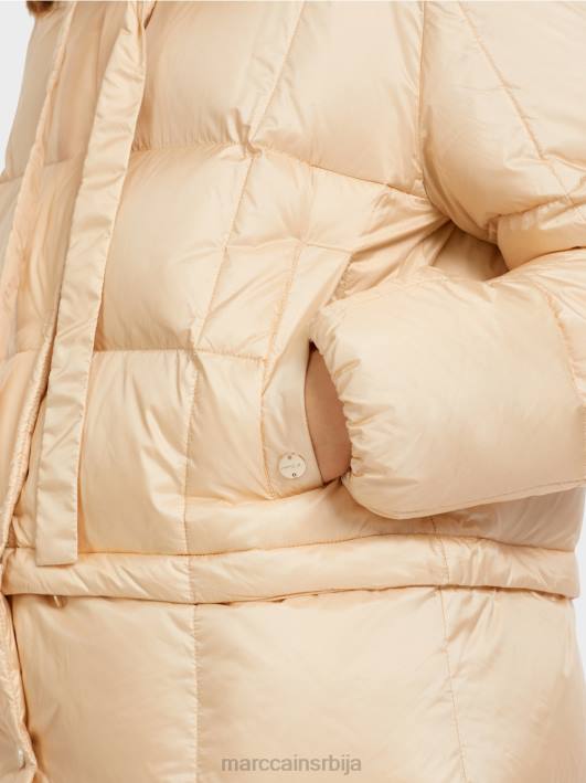 дугачак прошивени капут Marc Cain D688251 тамна крема одећу