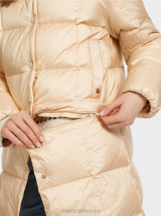 дугачак прошивени капут Marc Cain D688251 тамна крема одећу