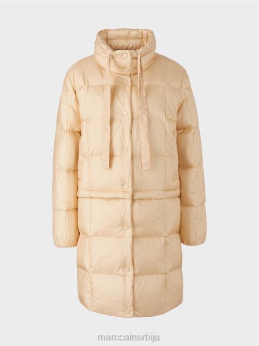 дугачак прошивени капут Marc Cain D688251 тамна крема одећу