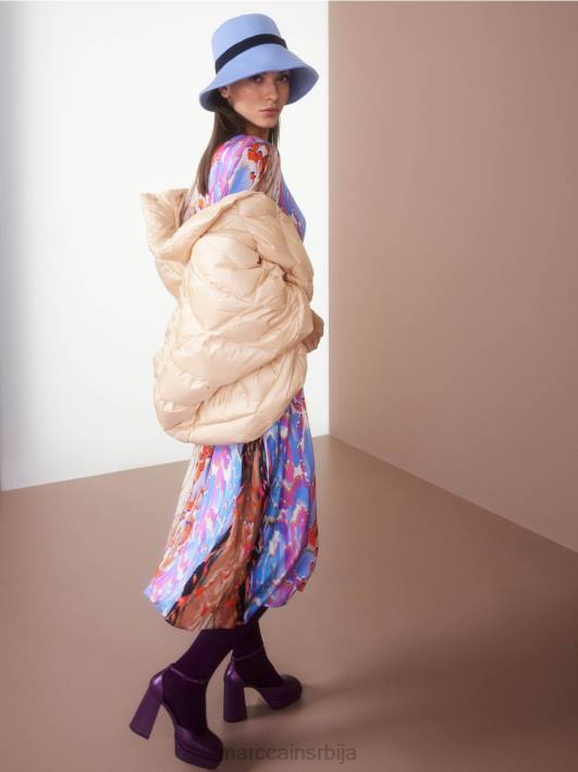 капут у облику прслука у облику јајета Marc Cain D688255 тамна крема одећу