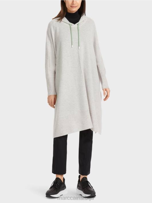 дуксерица са капуљачом "преиспитајмо заједно". Marc Cain D688259 Сребрно сива одећу