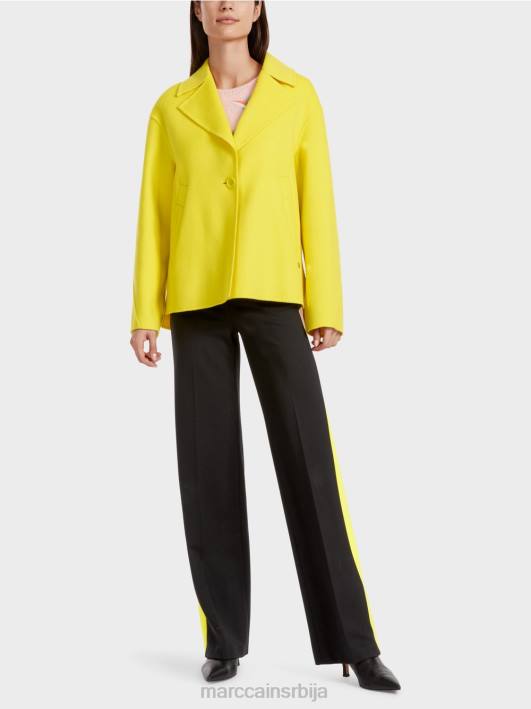 вунена јакна на отвореном Marc Cain D688266 меки лимун одећу