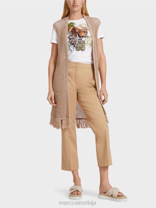 плетени прслук "промислимо заједно". Marc Cain D688271 дубок песак одећу