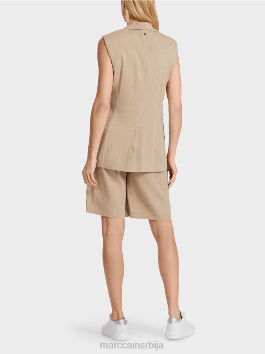 ланени блејзер без рукава Marc Cain D688273 дубок песак одећу