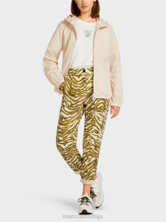 лагана јакна на отвореном са капуљачом Marc Cain D688278 крема у праху одећу