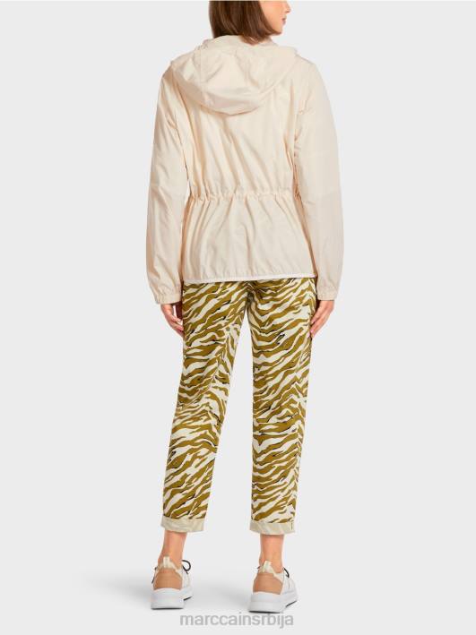 лагана јакна на отвореном са капуљачом Marc Cain D688278 крема у праху одећу