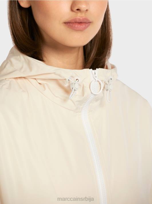 лагана јакна на отвореном са капуљачом Marc Cain D688278 крема у праху одећу
