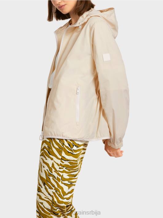 лагана јакна на отвореном са капуљачом Marc Cain D688278 крема у праху одећу