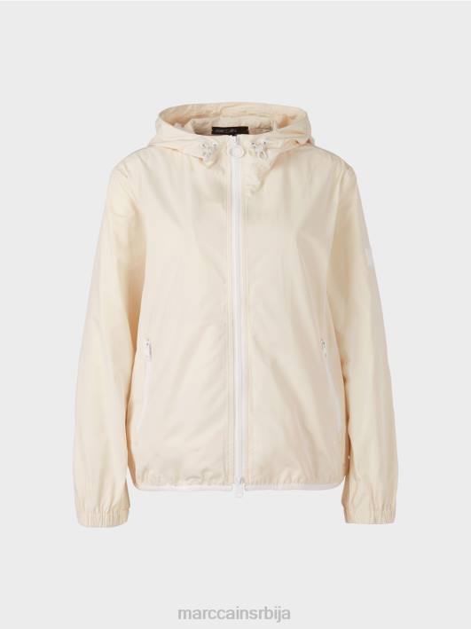 лагана јакна на отвореном са капуљачом Marc Cain D688278 крема у праху одећу
