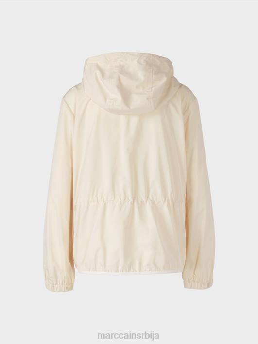 лагана јакна на отвореном са капуљачом Marc Cain D688278 крема у праху одећу