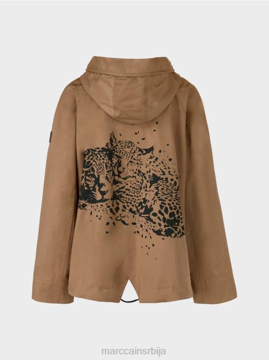 цасуал оутдоор јакна са штампом Marc Cain D688283 лагана кафа одећу