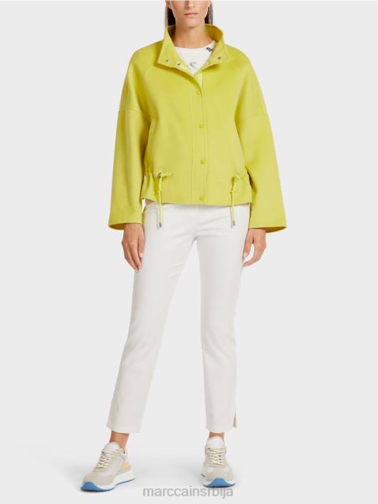 јакна на отвореном од вуненог филца Marc Cain D688289 зелени сумпор одећу