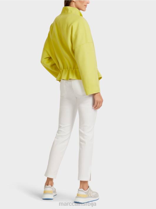 јакна на отвореном од вуненог филца Marc Cain D688289 зелени сумпор одећу