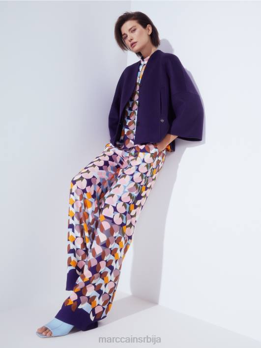 обична вунена јакна Marc Cain D688300 краљевски пурпур одећу