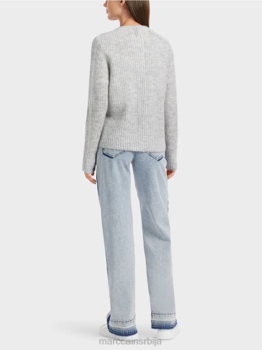 кардиган 100% произведен у Немачкој Marc Cain D688329 Сребрно сива одећу