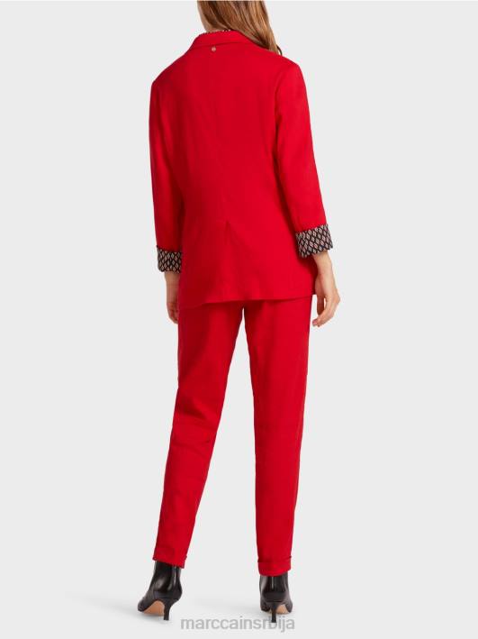 платнена јакна са дуплим копчањем Marc Cain D688181 Бордо одећу