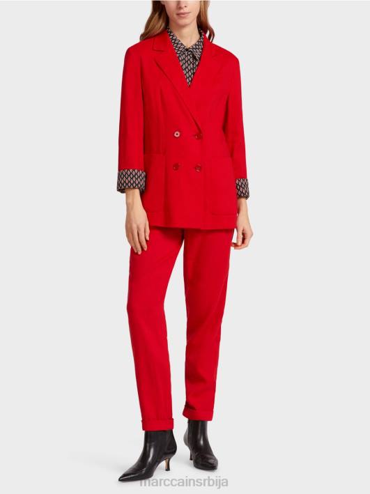 платнена јакна са дуплим копчањем Marc Cain D688181 Бордо одећу