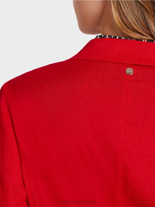 платнена јакна са дуплим копчањем Marc Cain D688181 Бордо одећу