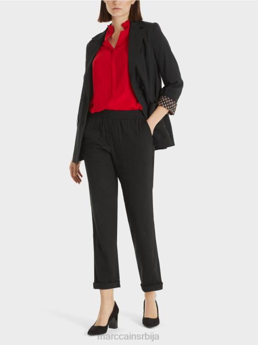 платнена јакна са дуплим копчањем Marc Cain D688182 црн одећу