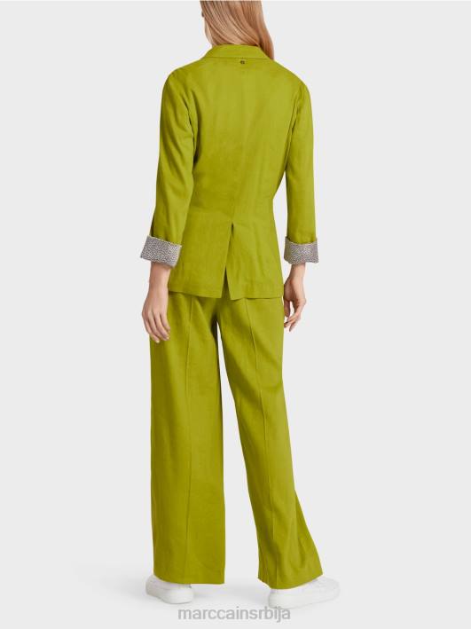 платнена јакна са дуплим копчањем Marc Cain D688190 дубоко маслинасто зелено одећу