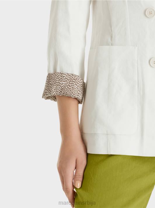 платнена јакна са дуплим копчањем Marc Cain D688192 прљаво бело одећу