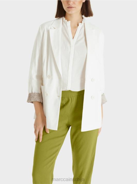 платнена јакна са дуплим копчањем Marc Cain D688192 прљаво бело одећу
