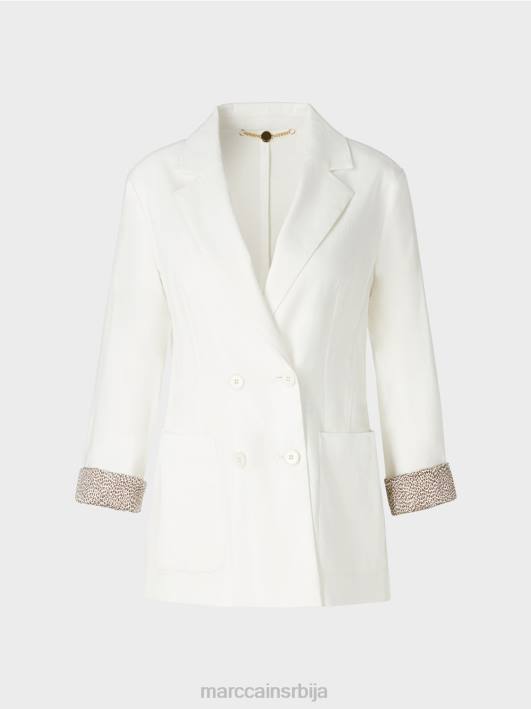 платнена јакна са дуплим копчањем Marc Cain D688192 прљаво бело одећу