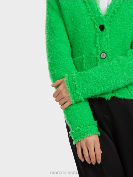 боуцле кардиган плетени у Немачкој Marc Cain D688310 тамно зелена јабука одећу
