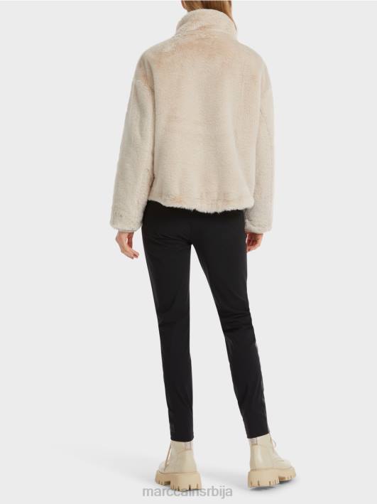 јакна од забавног крзна Marc Cain D688316 бадемово млеко одећу